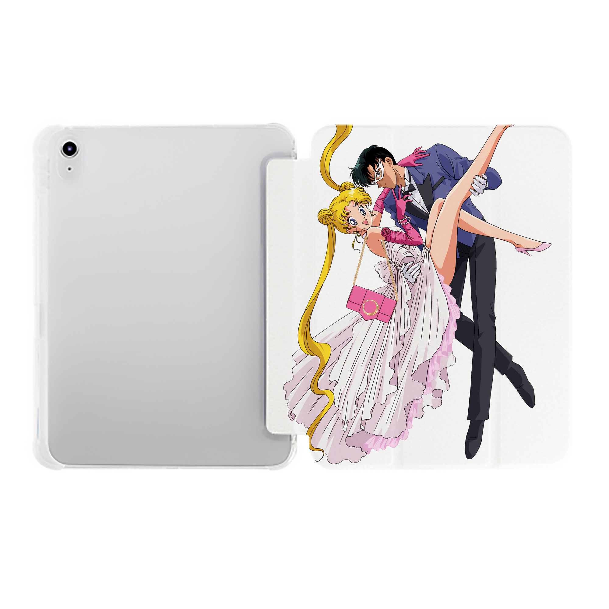 （画像用） 美少女戦士セーラームーン 愛野 美奈子 あいの みなこ Sailor Moon Aino Minako IPad ケース ペン収納付き 三つ折りスタンド PUレザー×シリコン 対応機種9.5/10.5/10.9インチ